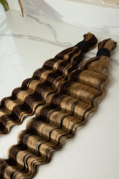 Deep wave Natural Color 18-inch Braiding Hair Bundle