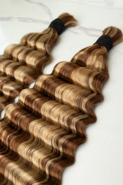 Deep wave Natural Color 18-inch Braiding Hair Bundle