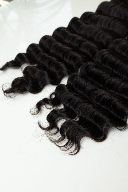 Deep wave Natural Color 18-inch Braiding Hair Bundle